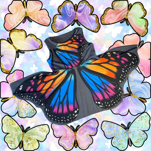 RTS 2TRainbow Butterfly Twirling Dress