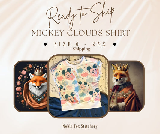 RTS Size 6 Mickey Cloud Shirt