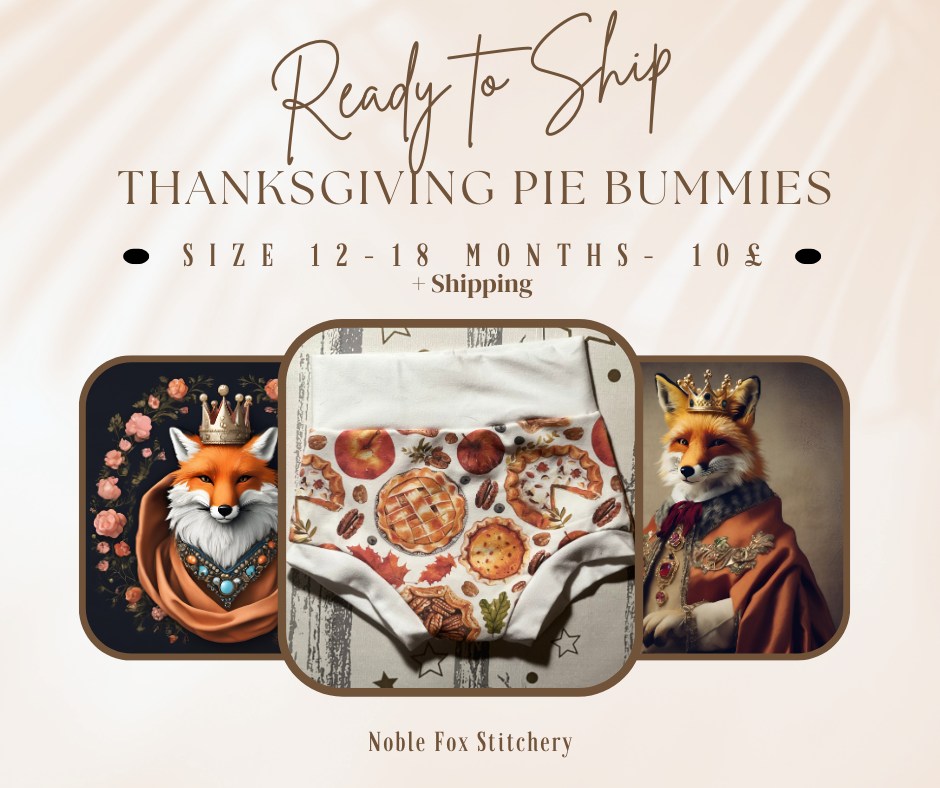 RTS 12-18M Thanksgiving Pie Bummies