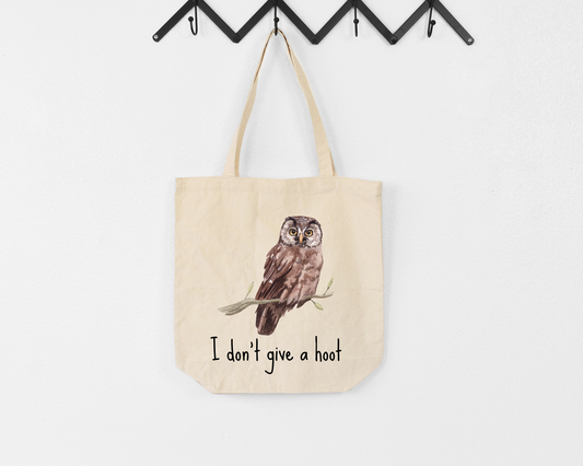 I Don't Give a Hoot Tote Bag