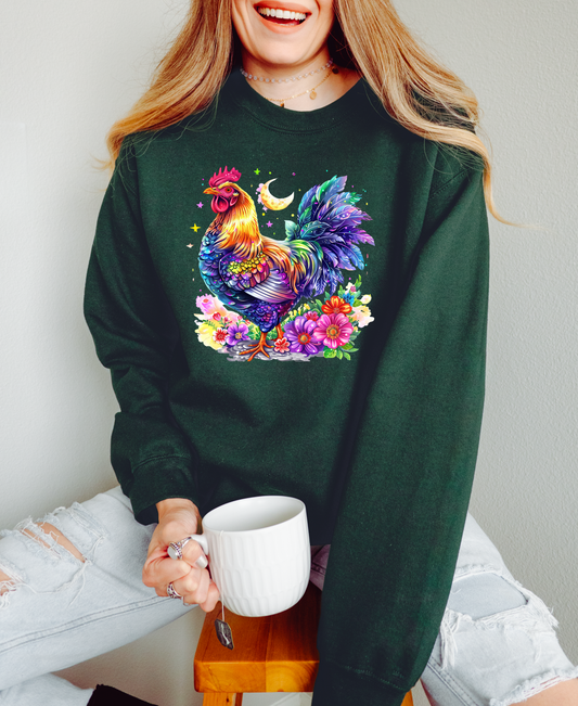 Neon Chicken Sweatshirt/Tee