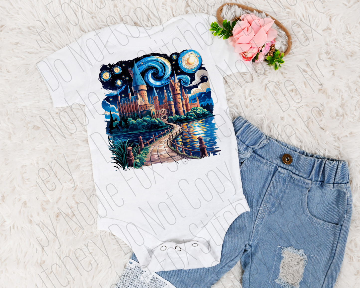 Van Gogh Hogwarts - Baby Onesie