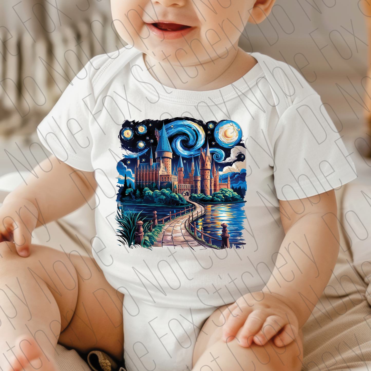 Van Gogh Hogwarts - Baby Onesie